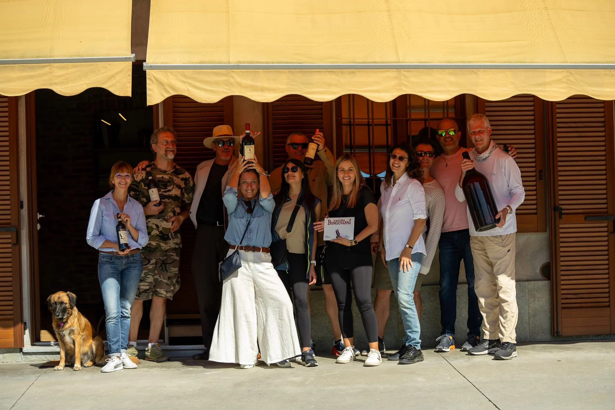 The Plaza Cellars team at the family-owned vineyard Cascina Bongiovanni, in Piemonte, 2023.